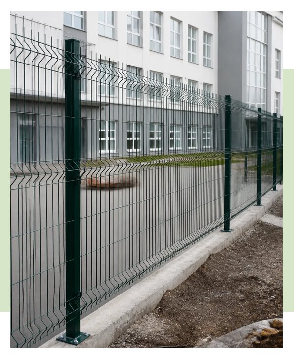 Установка 3Д забора для школы и прилегающей территории в Протвине